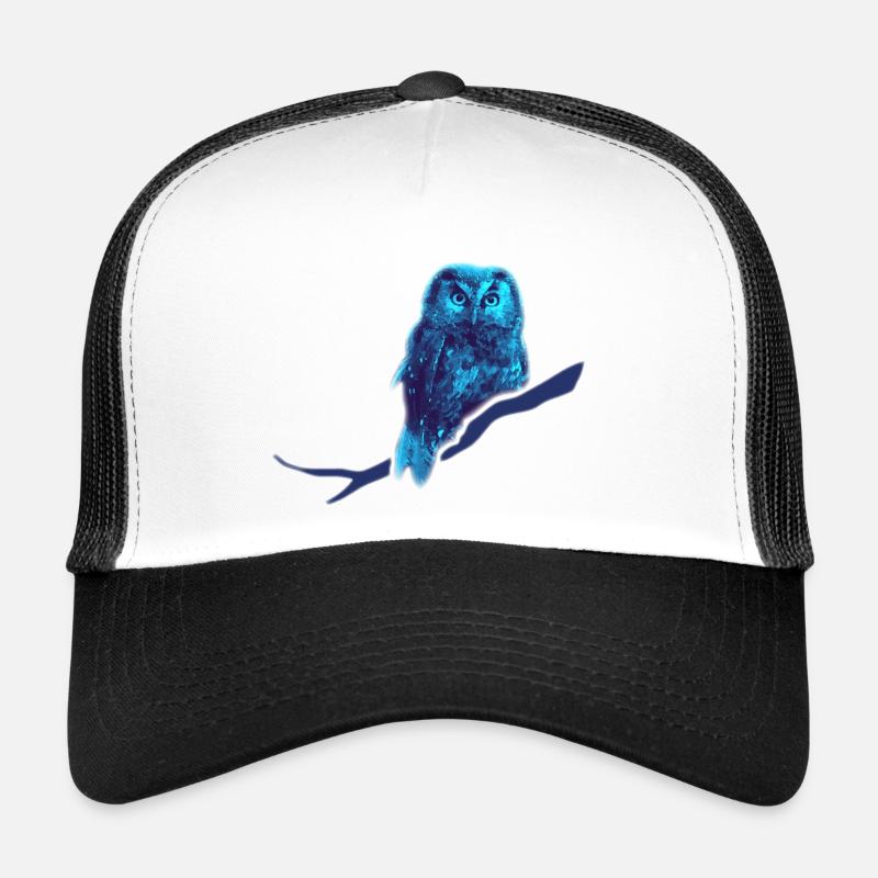Eule kauz Uhu blau Trucker Cap