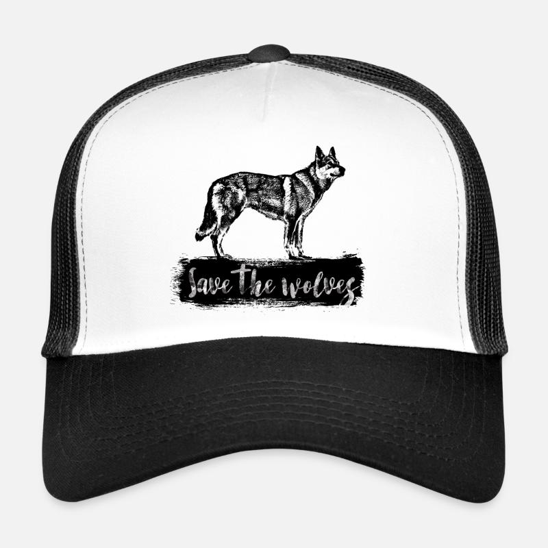 Save the wolves.png Casquette trucker 