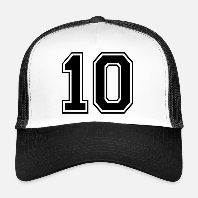 Numéro 10 - Casquette trucker  - blanc/noir