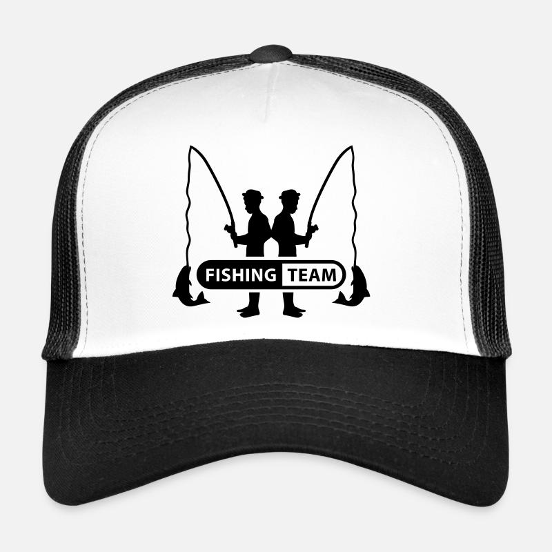 fishing_team_c1 - Trucker Cap - Weiß/Schwarz