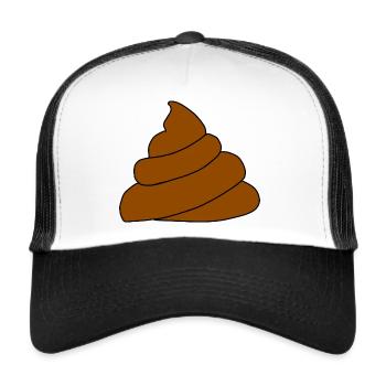 Shit Kacke Kot Scheiße - Trucker Cap - Weiß/Schwarz - Vorne