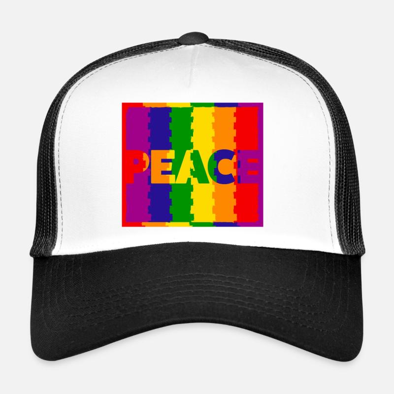 Peace - Trucker Cap - Weiß/Schwarz