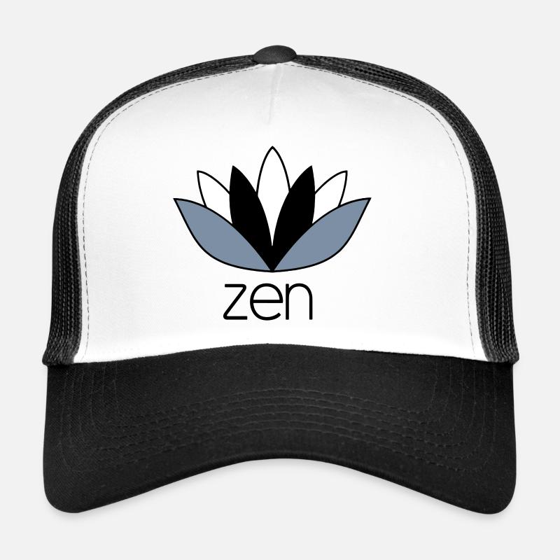 ZEN - Casquette trucker  - blanc/noir