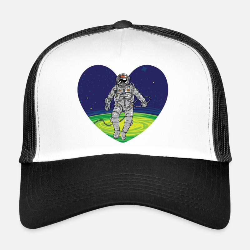 Coeur de l'espace extra-atmosphérique - Casquette trucker - blanc/noir
