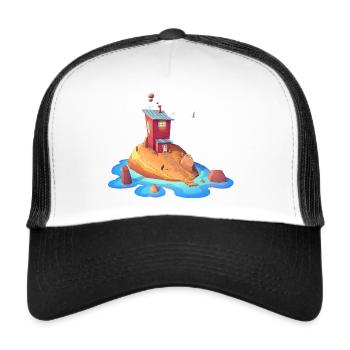 Little Island - Trucker Cap - white/black - Front