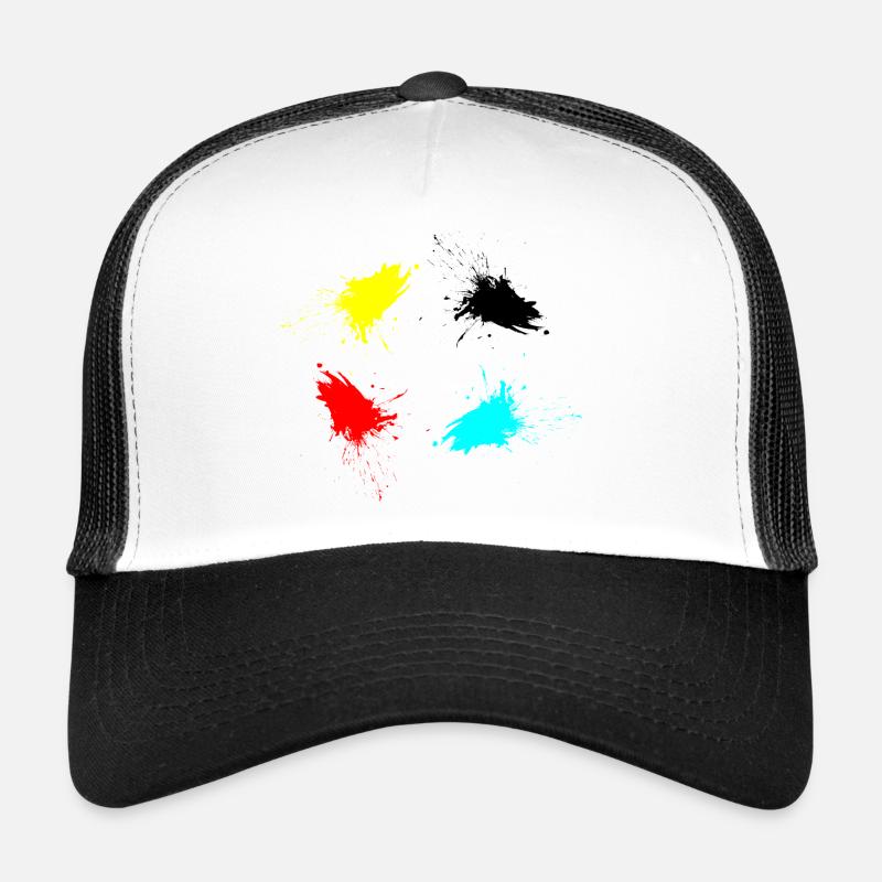 Flecken - Trucker Cap - Weiß/Schwarz