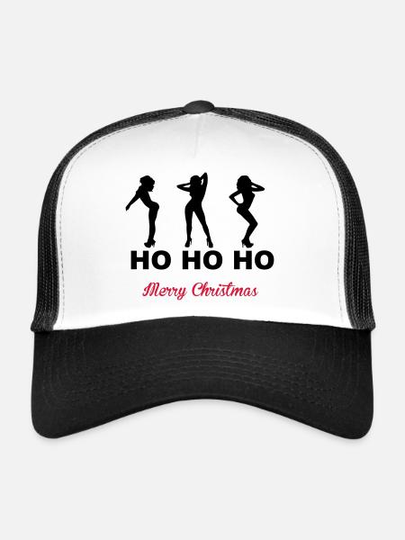 Merry Christmas - Casquette trucker  - blanc/noir - Devant