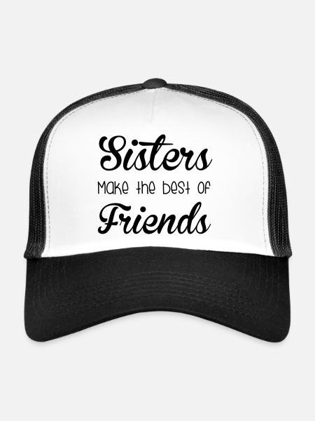 Sisters - Casquette trucker  - blanc/noir - Devant