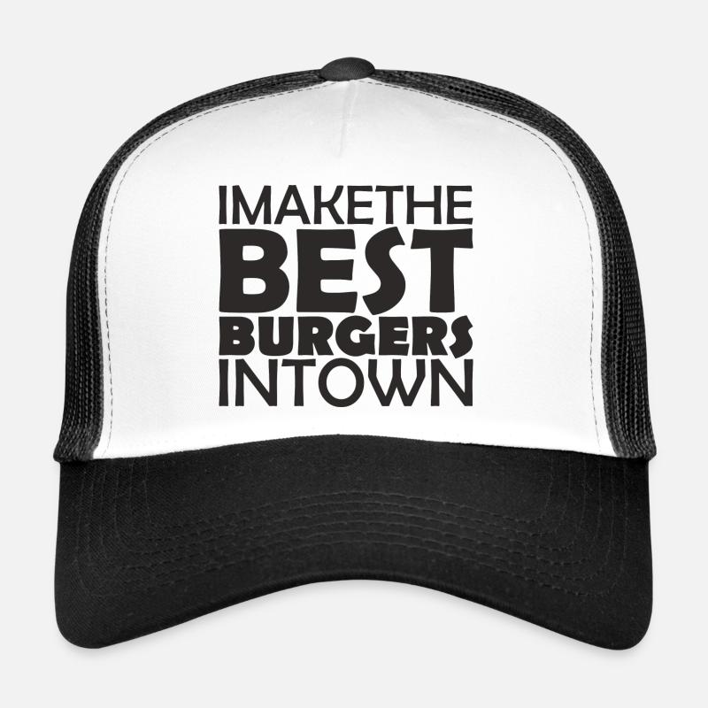 Burger - Casquette trucker  - blanc/noir