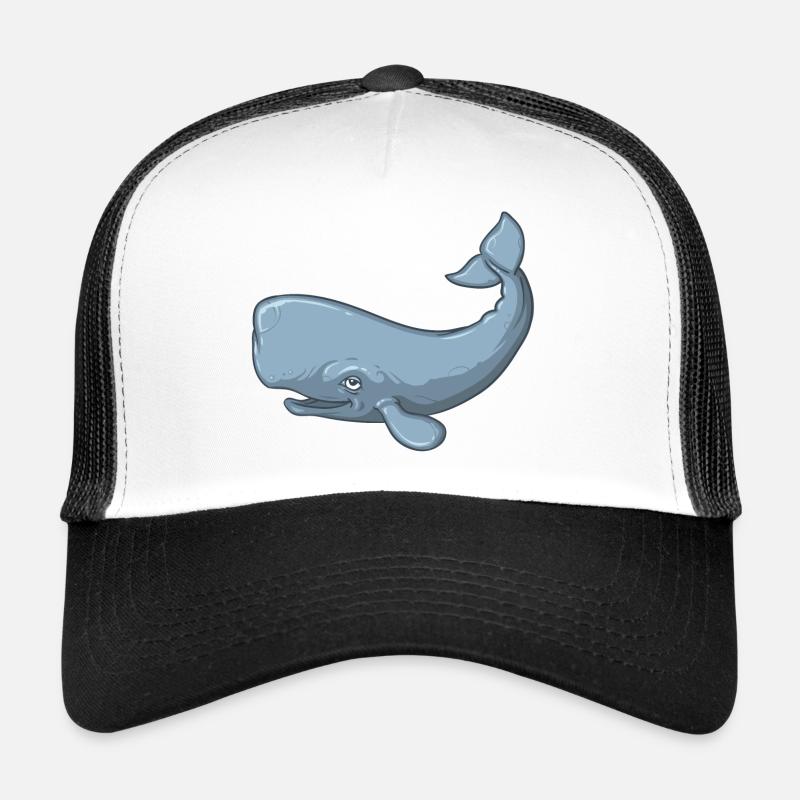Sperm Whale - Casquette trucker  - blanc/noir