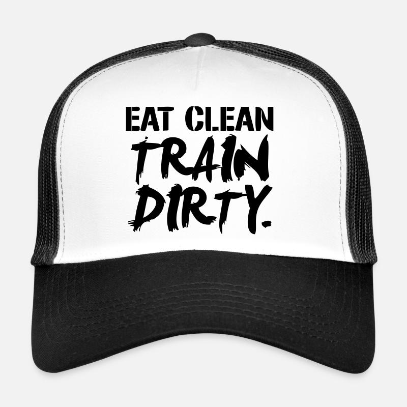 Train Dirty - Trucker Cap - Weiß/Schwarz