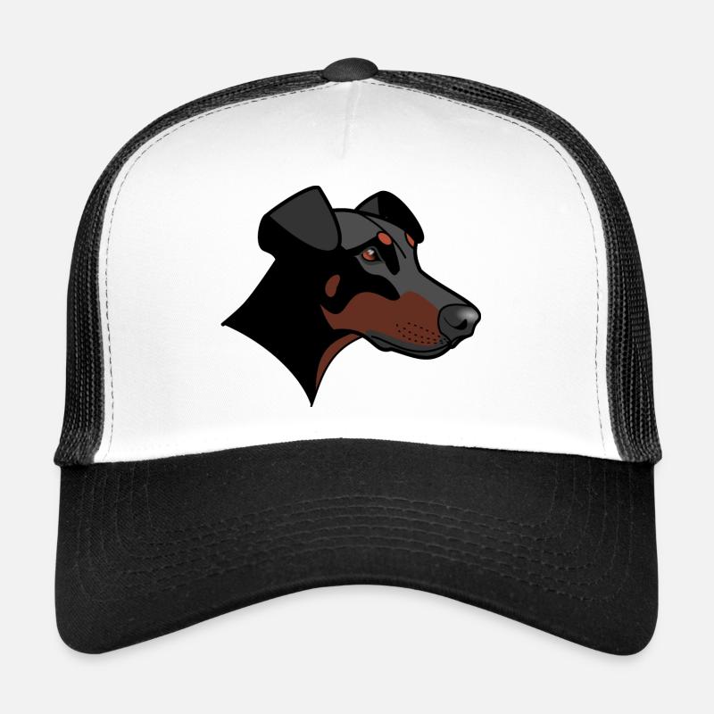 Doberman - Nessie - Casquette trucker - blanc/noir