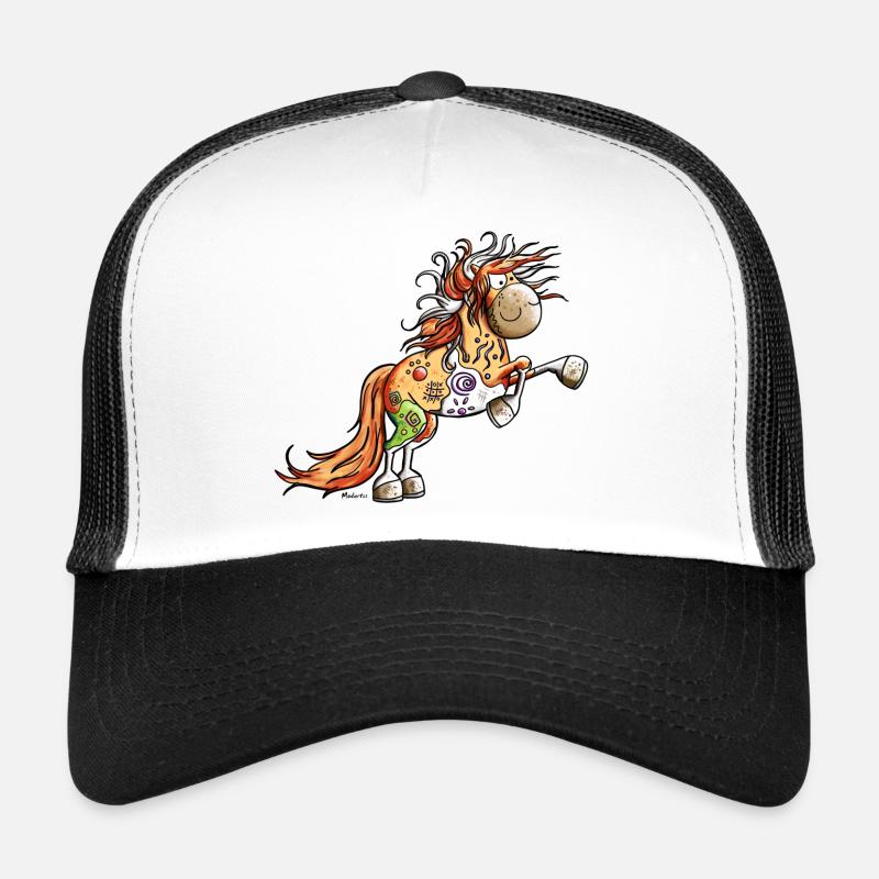 Cheval Sauvage - Casquette trucker - blanc/noir