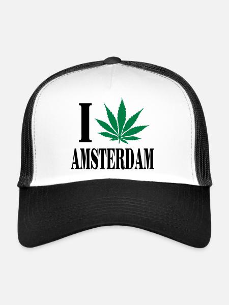 I love amsterdam - Trucker Cap - white/black - Front