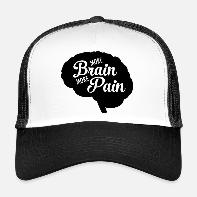 More Brain More Pain - Trucker Cap - Weiß/Schwarz