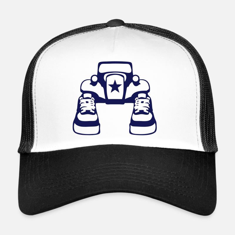 altes auto traktion schuhe 0 - Trucker Cap - Weiß/Schwarz