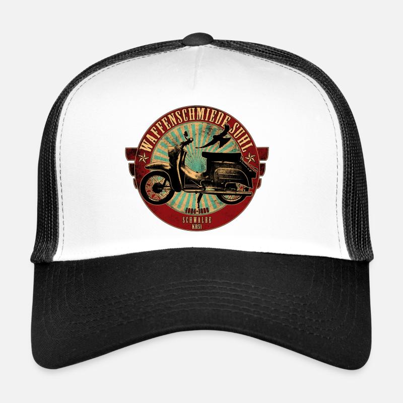 Simson Schwalbe KR51 - Trucker Cap - Weiß/Schwarz