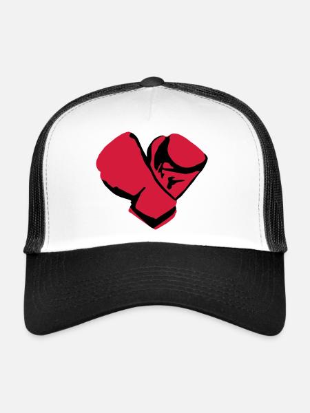 Boxing gloves - Trucker Cap - white/black - Front