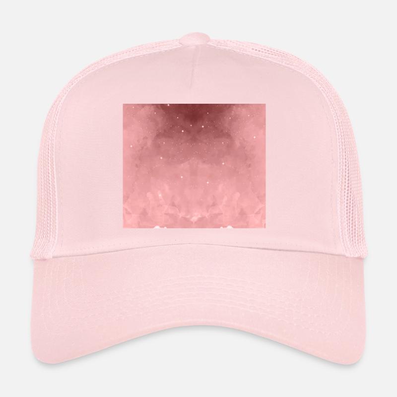 Aquarelle couleur saumon rose Casquette trucker 