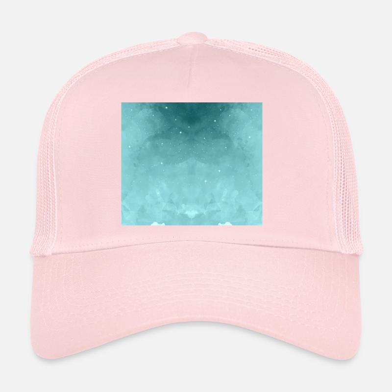 Turquoise colored watercolor pattern Trucker Cap