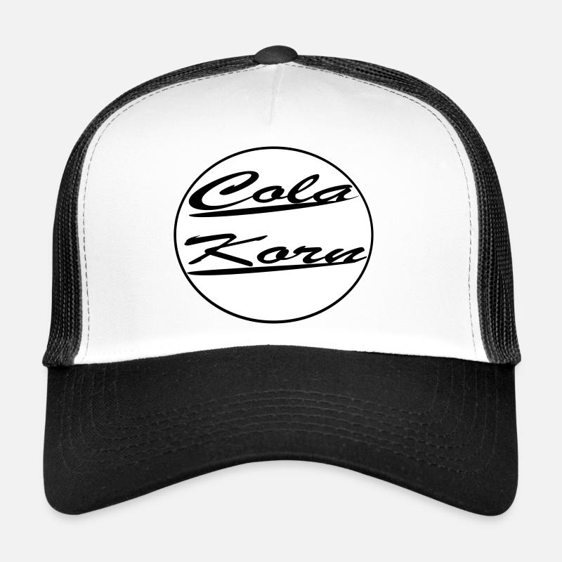 Cola Korn rund - Trucker Cap - Weiß/Schwarz