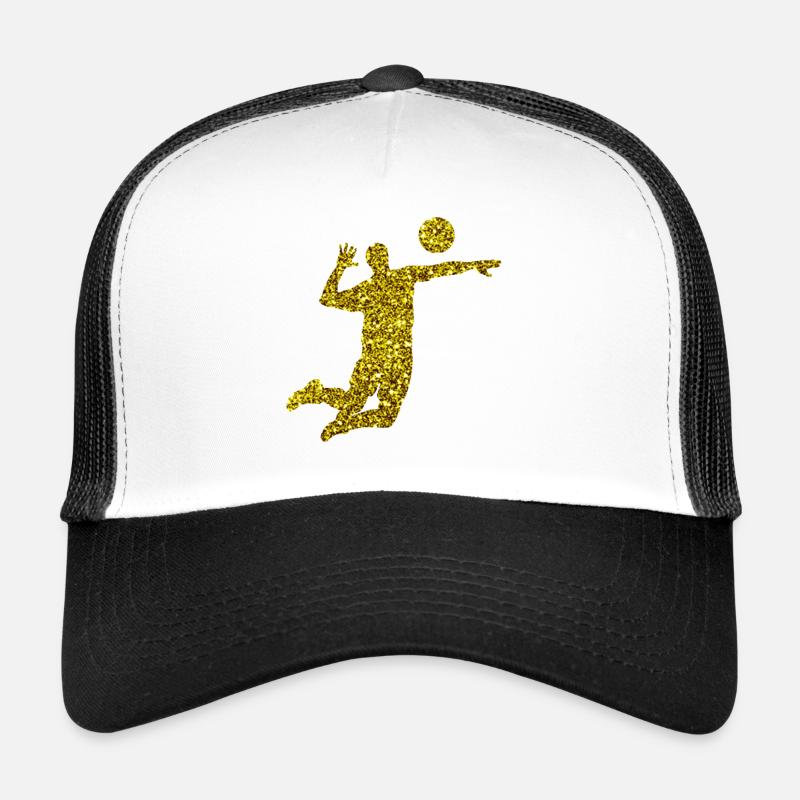 Gold Volleyball - Trucker Cap - Weiß/Schwarz