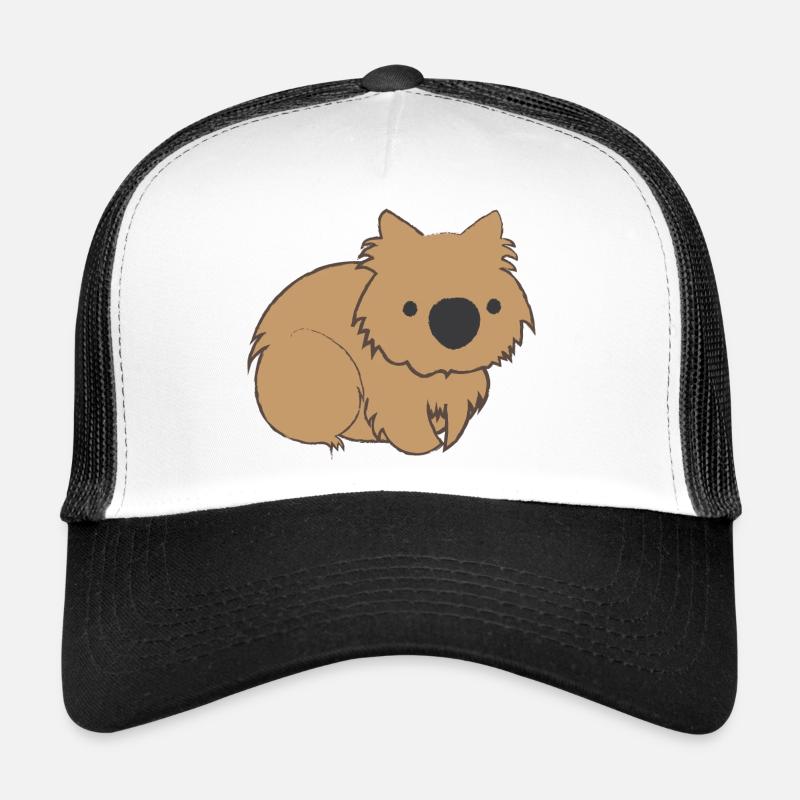 Wombat mignon wombat - Casquette trucker  - blanc/noir