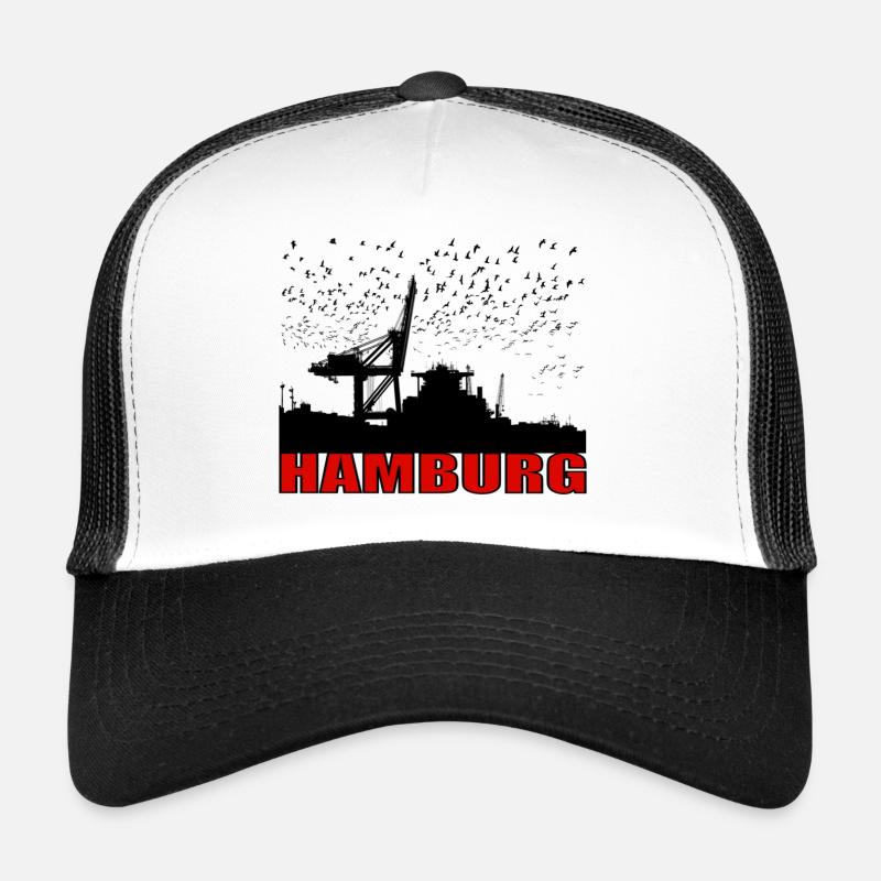 HH HAFEN - Trucker Cap - Weiß/Schwarz