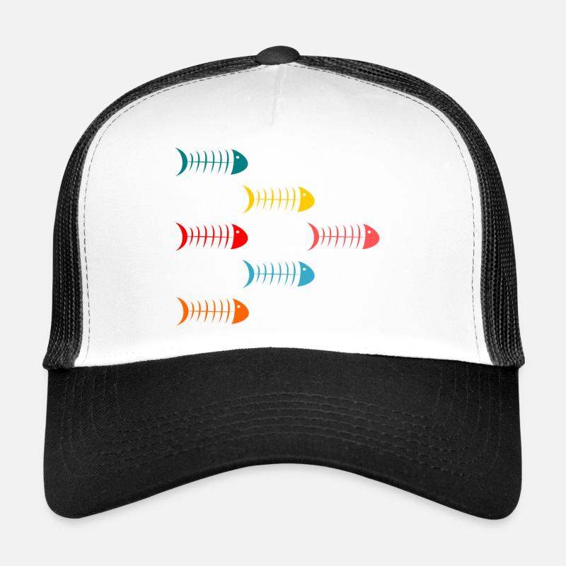 Sardines - Casquette trucker  - blanc/noir