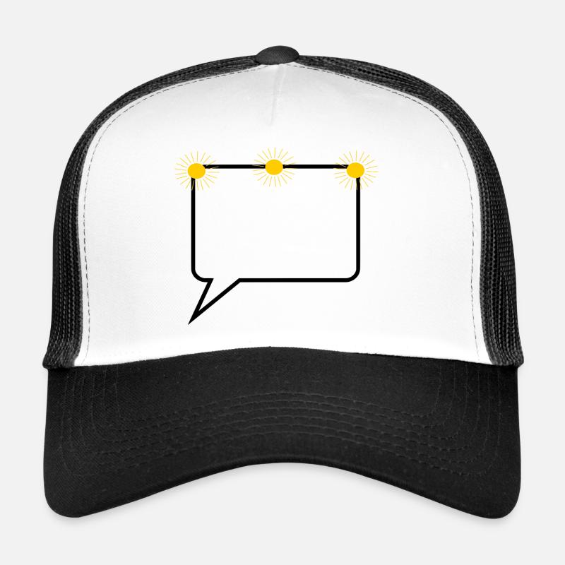 Speech bubble comic sun text design yourself Trucker Cap