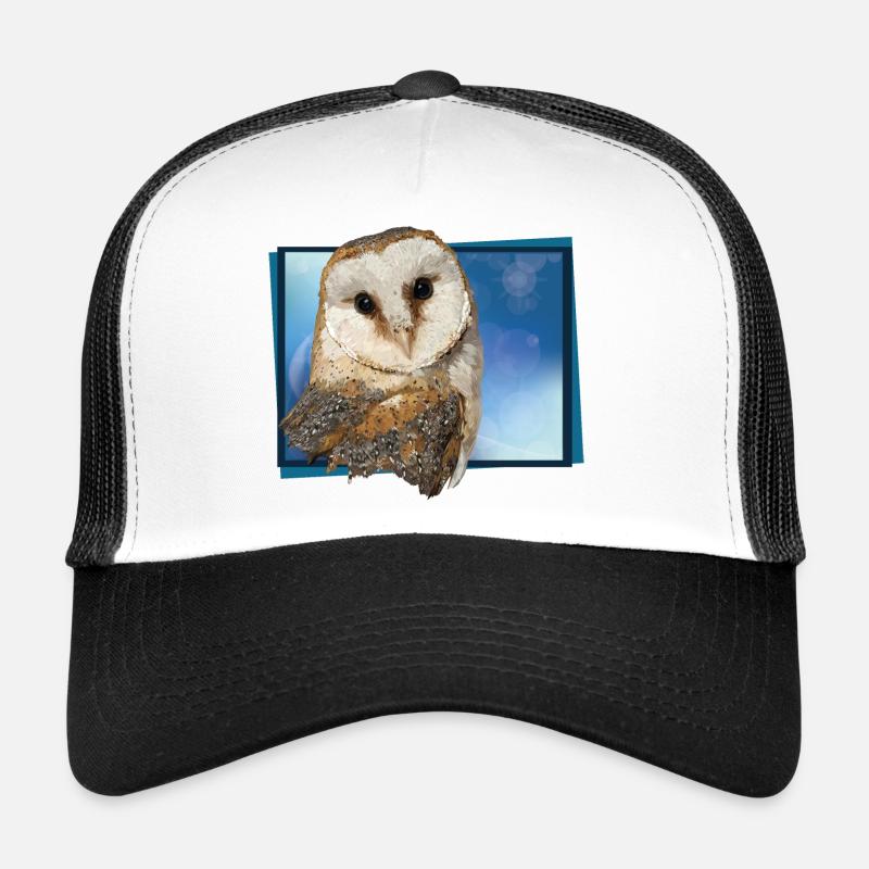 barn owl - Trucker Cap - white/black