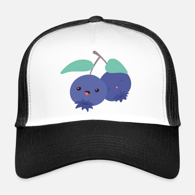 Blaubeeren - Trucker Cap - Weiß/Schwarz