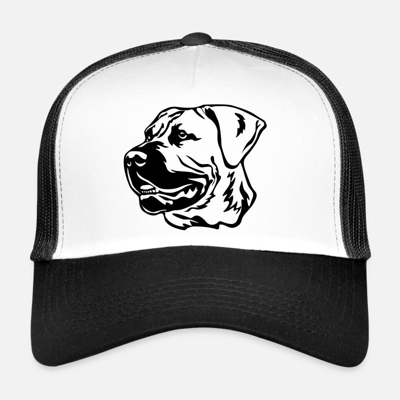 Boerboel Kopf - Trucker Cap - Weiß/Schwarz