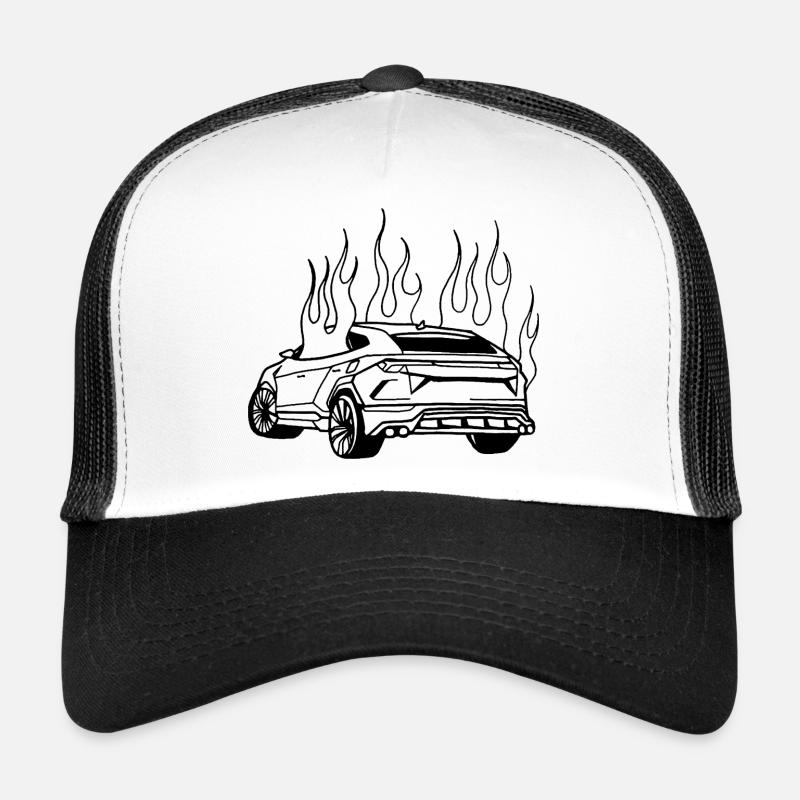 LAMBO - SUPERBIL - Trucker cap - hvid/sort