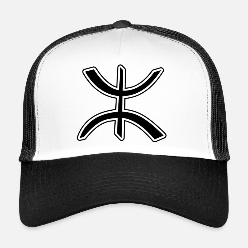 Amazigh Berbère - Casquette trucker  - blanc/noir