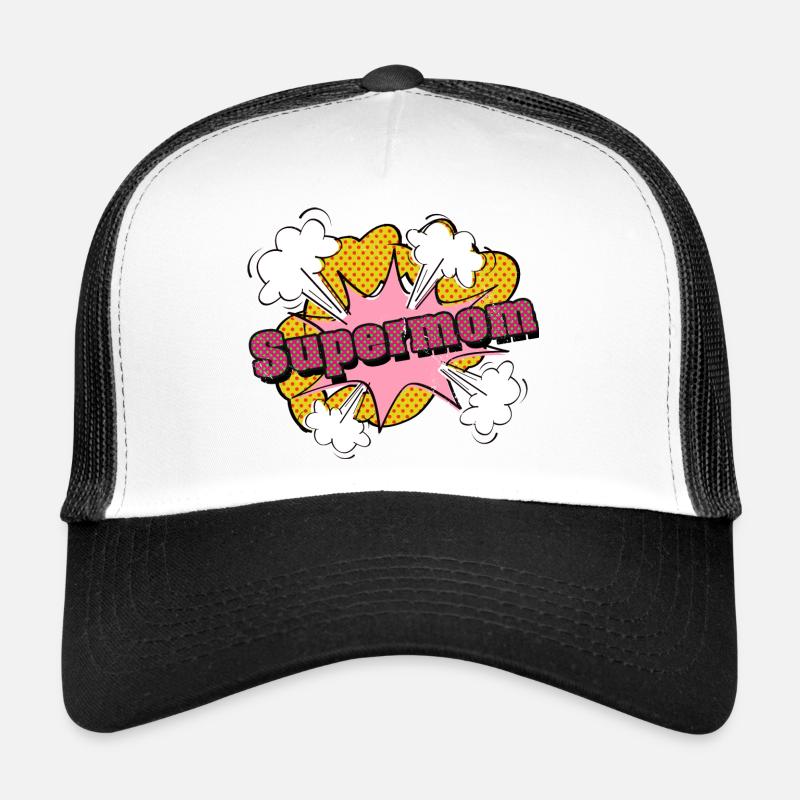 Supermom - Casquette trucker  - blanc/noir