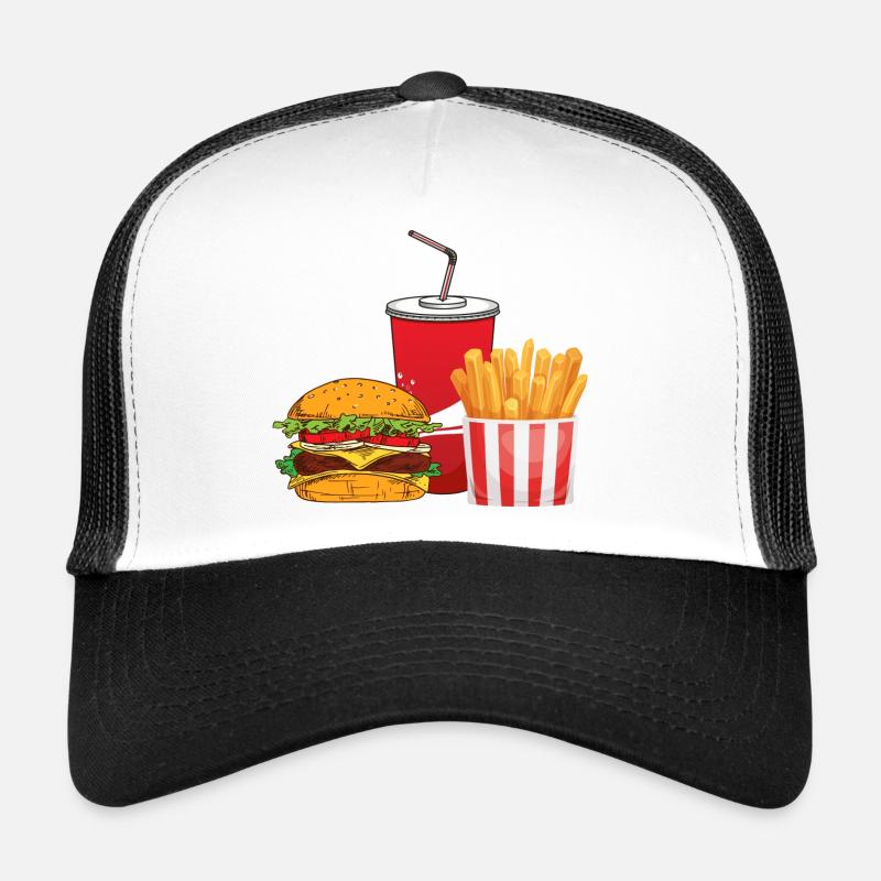 Burger, soda, frites! Casquette trucker 