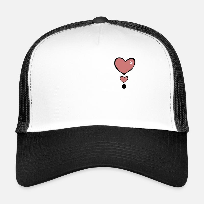 Corazón Corazón - Gorra de camionero - blanca/negro