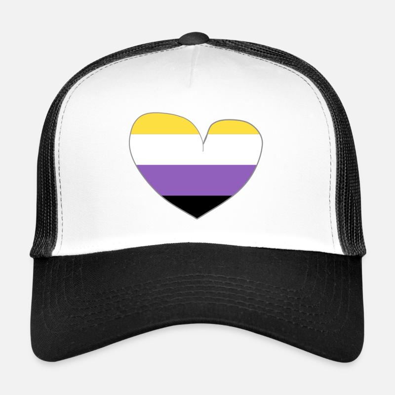 nonbinary heart Trucker Cap