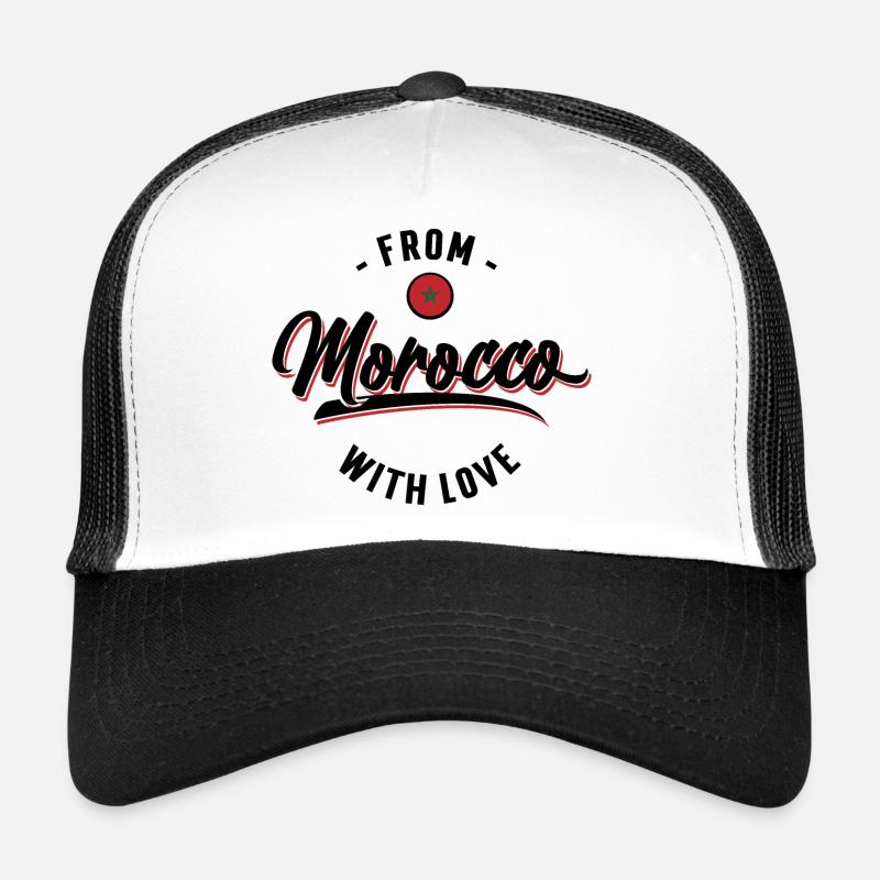 From Morocco with love - Trucker Cap - Weiß/Schwarz