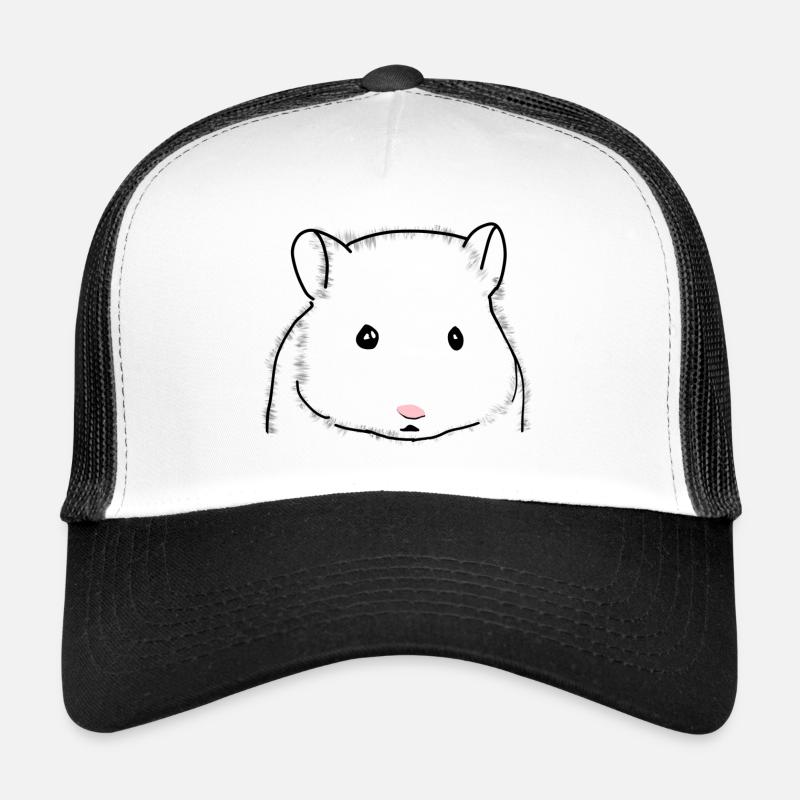 Hamster süß Tiere - Trucker Cap - Weiß/Schwarz