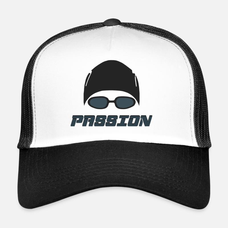 Swimming - Trucker Cap - Weiß/Schwarz