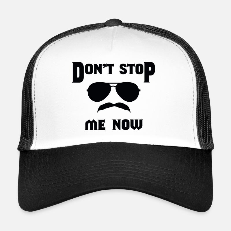 Don't stop me now, freddie Hommage - Trucker Cap - Weiß/Schwarz