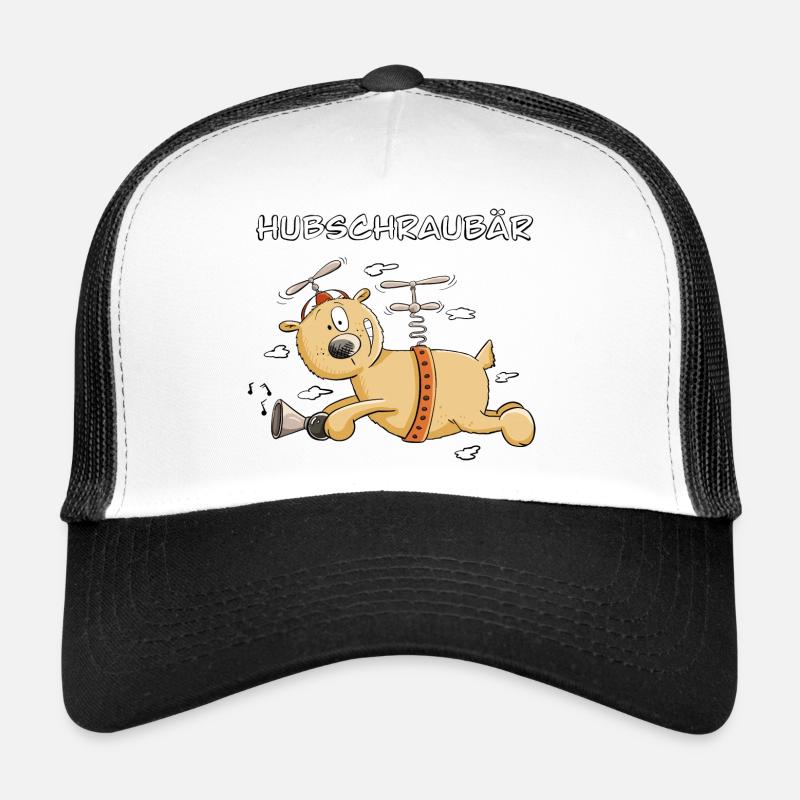 Hubschrauber Bär I Hubschraubär - Trucker Cap - Weiß/Schwarz