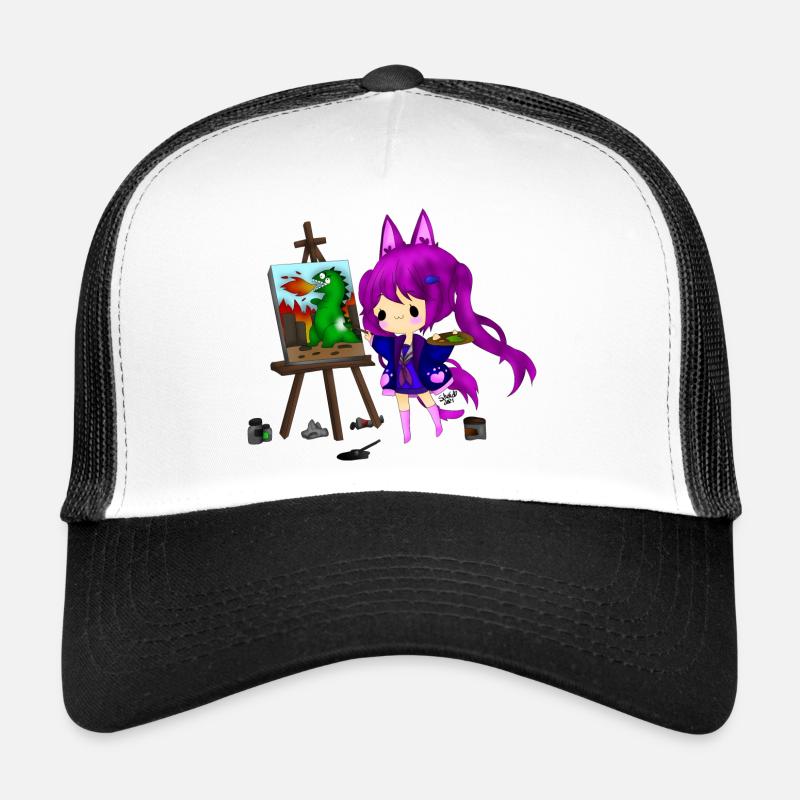 Chibi Artist - Trucker Cap - white/black