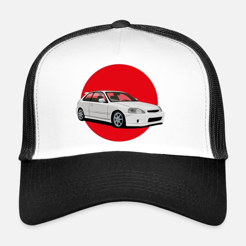JDM Hatchback - Trucker Cap - Weiß/Schwarz