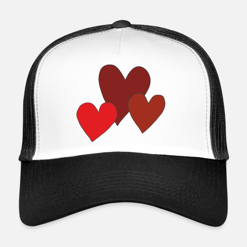 cœurs 3 fois Casquette trucker 