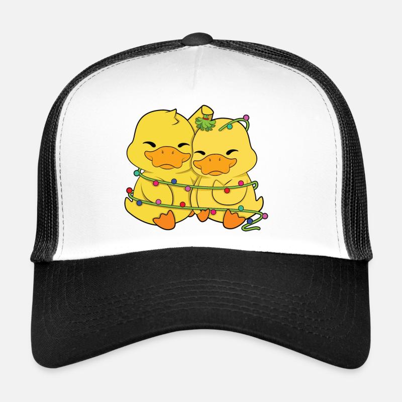 Enten Weihnachtsbeleuchtung - Trucker Cap - Weiß/Schwarz