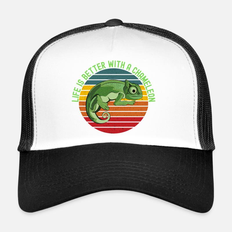 La vie est meilleure avec un caméléon Casquette trucker 