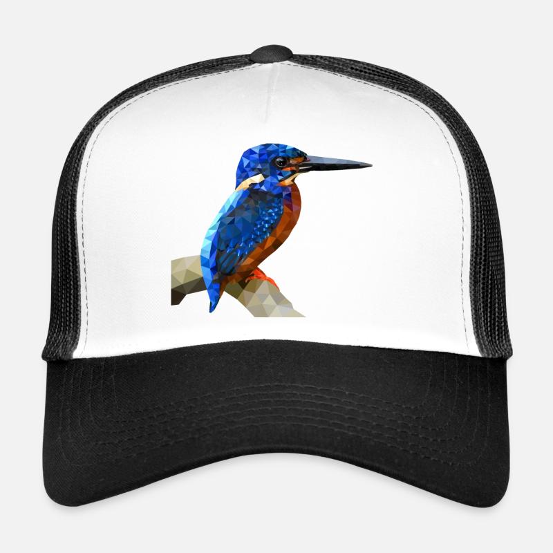 Eisvögel-Design Naturangel-Geschenk - Trucker Cap - Weiß/Schwarz